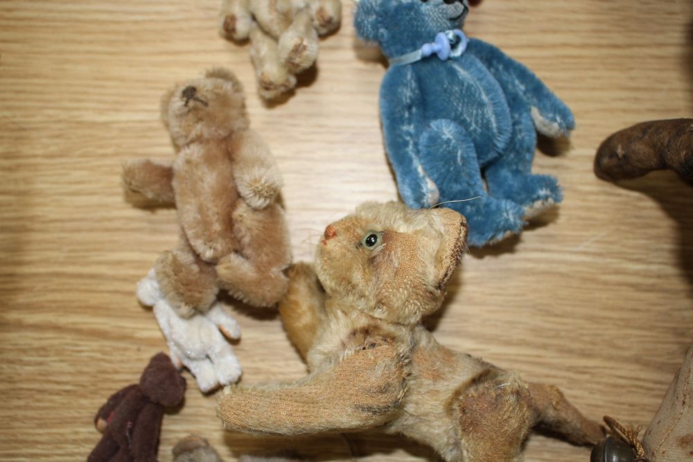 A group of vintage Steiff and other soft toys